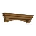 thumbnail image 6 of Pearl Mantels Celeste Versatile Hand Distressed and Hand Finished Premium Pine Wood Mantel Shelf, Antique Finish, 72"L & 10"D, Hang Alone, with Corbels or with Corbels and Arch (Included), 6 of 7
