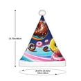 thumbnail image 3 of Fuzoiu Space Colorful Donut Print Santa Hat Christmas Hat for Adults,Santa Hats with Pompom, Unisex Xmas Holiday Hat for Christmas New Year Festive Party Supplies, 3 of 6