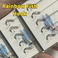 thumbnail image 5 of 50pcs Pre-tied Fishing Hooks with Leader Rigging, High Carbon Steel Hooks with PE Line, Universal Size for Freshwater Fishing, 5 of 10