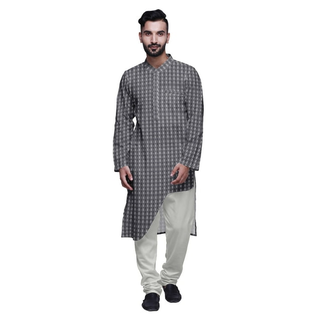 Atasi Ensemble Kurta Pyjama Ethnique Imprimé Tenue de Fête d'Été Kurta Pyjama pour Hommes
