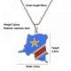 thumbnail image 3 of Collar de acero inoxidable, colgante con mapa de la República Democrática del Congo Africana, accesorios de moda para hombres y mujeres, el mejor regalo para familiares o amigos., 3 of 3