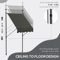 thumbnail image 4 of SSLZ 5' x 4' Manual Retractable Awning, Non-Screw Patio Awning, UV Resistant, for Window or Door, Dark Gray, 4 of 7