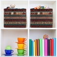 thumbnail image 6 of Yayeee Canvas Storage Basket with Handles for Shelves Fabric Bins Closet Organizer, Tribal Geometric, 6 of 8
