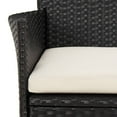 thumbnail image 5 of vidaXL Garden Chairs with Cushions 4 pcs Poly Rattan Black, 5 of 5