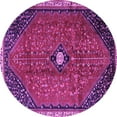 thumbnail image 1 of Ahgly Company Indoor Round Persian Purple Traditional Area Rugs, 3' Round, 1 of 4