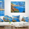 thumbnail image 4 of Designart Saturday Night Sea - Landscape Painting Throw Pillow - 16x16, 4 of 5