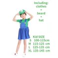 thumbnail image 1 of Anime Game Super Luigi Brothers Cosplay Costume Marios Adult Children's Jumpsuit Beard Hat Knapsack Set Halloween Costume, 1 of 4