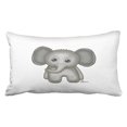 thumbnail image 1 of RYLABLUE Cartoon Cute Little Baby Elephant Polyester 20 x 30 Inch Rectangle Throw Pillow Covers With Hidden Zipper Home Sofa Cushion Decorative Pillowcases, 1 of 1