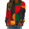 thumbnail image 2 of Fznquz Black History Sweatshirts for Women Long Sleeve Crew Neck Sweatshirt Winter Holiday Oversized Outfits, 2 of 5