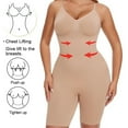 thumbnail image 4 of SEZZGU 3pcs Women Belly Control Full Bodysuit Shapewear Body Shaper Butt Lift Thigh Slim US, 4 of 7