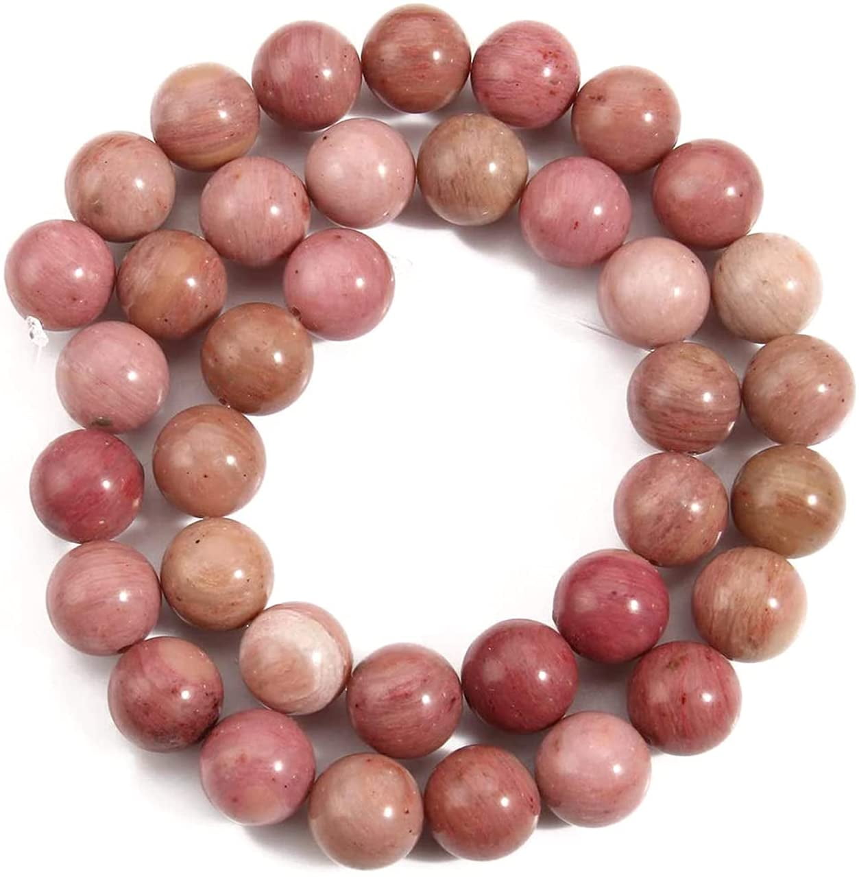 6mm Pink Round Rhodochrosite Gemstone Loose Beads 15" Strand 