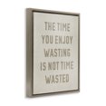 thumbnail image 4 of Stupell Industries Not Time Wasted Phrase Text & Numbers Painting Brown Floater Framed Canvas Art Print Wall Art, 25 x 31, 4 of 10