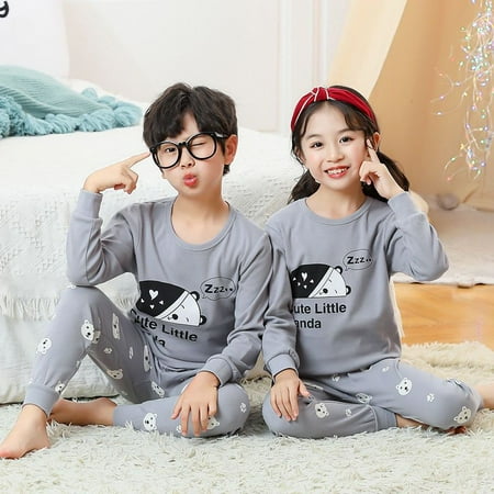 

Unisex Boys and Girls Thermal Underwear Set Grey Sleeping Bear - 140 yards