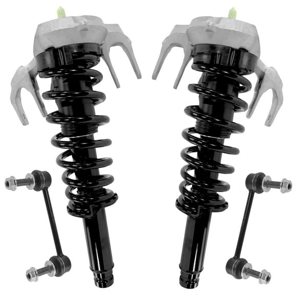 Detroit Axle - AWD Front Struts Sway Bars for 2008-2013 Cadillac CTS, 2 Complete Struts & Coil Spring 2 Sway Bar Links Replacement Suspension Kit