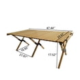 thumbnail image 5 of Multi-Function Foldable and Portable Dining Set, 1 Dining Table & 4 Folding Chairs, Indoor and outdoor universal, Natural 00002, 5 of 6
