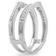 thumbnail image 2 of Dazzlingrock Collection 0.25 Carat (ctw) 18K Round Diamond Wedding Band Enhancer Double Guard Ring 1/4 CT, White Gold, Size 6, 2 of 4