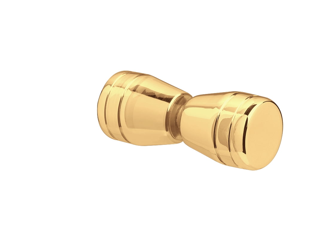 Brixwell KDBTBGP Deluxe Series Glass Door Knob Back to Back Mount 24K Gold