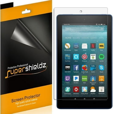 [3-pack] Supershieldz for Fire HD 8 Tablet (7th Gen - 2018/2017 release) Screen Protector, Anti-Bubble High Definition (HD) Clear Shield