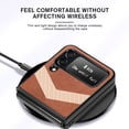 thumbnail image 4 of Cover Case for Samsung Galaxy Z Flip 4 5G 2022, PU Leather Back Cover Hard PC Protective Shell Slim Fit Phone Case, 4 of 4