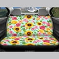 thumbnail image 4 of Pzuqiu Sunflower Automobile Seat Cover Sets 4 Pcs, Front Seat Protector Carseat Rear Split Bench Cover Universal for Car Truck SUV Easy to Install, 4 of 7