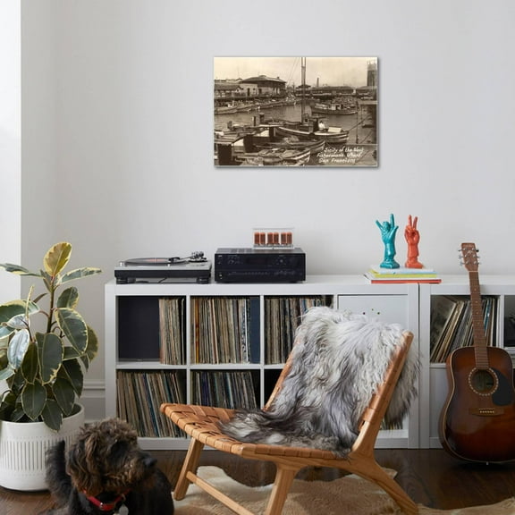 Art.com Fisherman's Wharf, San Francisco, California Stretched Canvas Print Wall Art, 36" x 24"