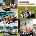 thumbnail image 3 of Coral Black Outdoor Rug 5x8 Ft, Non Slip Washable Area Rug, Coastal White Ocean Marine Nautical Beach Patio Rugs Carpet Runner, Large Floor Mat for Indoor/Outdoor Deck Porch Camping, 3 of 8