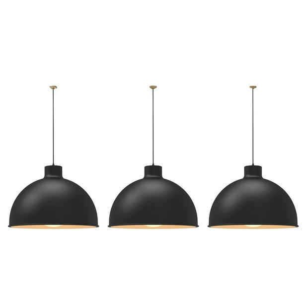 Ilios Innova | Paquete de 3 lámparas de techo colgantes decorativas estilo nórdico retro de 36 cm para habitaciones y salas de estar