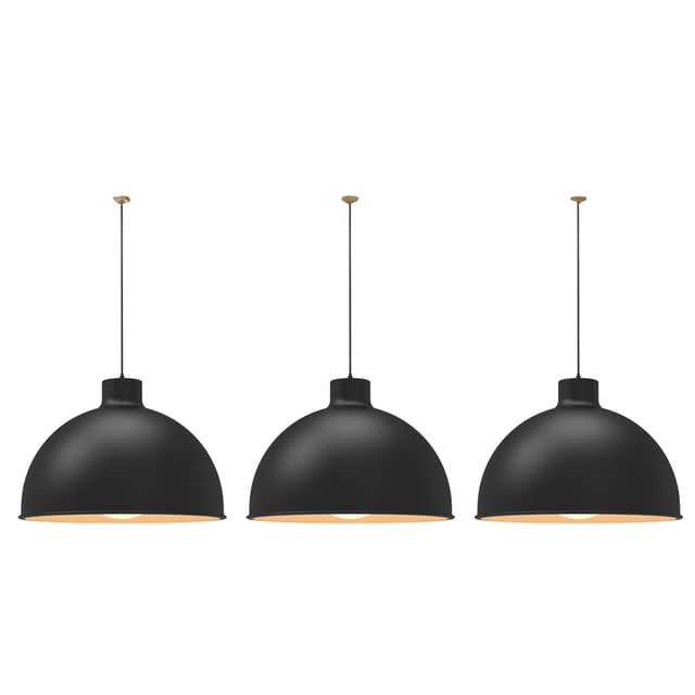 Ilios Innova | Paquete de 3 lámparas de techo colgantes decorativas estilo nórdico retro de 36 cm para habitaciones y salas de estar