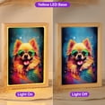 thumbnail image 2 of Hippie Pomeranian Portrait oil painting Watercolor Tie-dye Vintage Acrylic Plaque with Wood Photo Frame Box Pom Dog Lover Gifts Light Box - 00015, 2 of 5