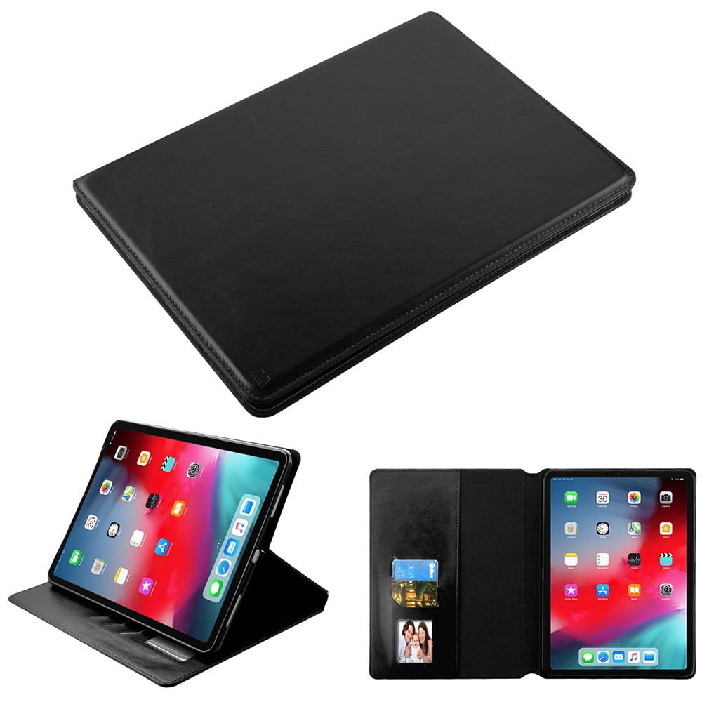 Download Book-Style Leather Folio Case for iPad Pro 11 inch - Black - Walmart.com