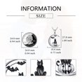 thumbnail image 5 of Halloween Cat Necklace Sterling Silver Pumpkins Bats Pendant Moon Gothic Weird Jewelry Gifts for Women, 5 of 6