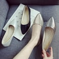 thumbnail image 3 of Women Flat Shoes Snakeskin Leather Pointed Toe Flats Sparkly Comfort Dress Ballet Flat Lightweight Slip on Loafers, 3 of 6