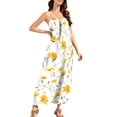thumbnail image 4 of Women's Vintage Summer Maxi Dress Spaghetti Strap Sleeveless Small Floral Ditsy Print Loose Fit Flowy Long Dress Casual Beach Vacation Daily Wear Sun Dress, 4 of 9