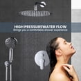 thumbnail image 2 of Wowow Wall Mount Single Handle 2-Spray Shower Faucet 1.8 GPM with 12 in. Round Shower Head in Polished Chrome, 2 of 8