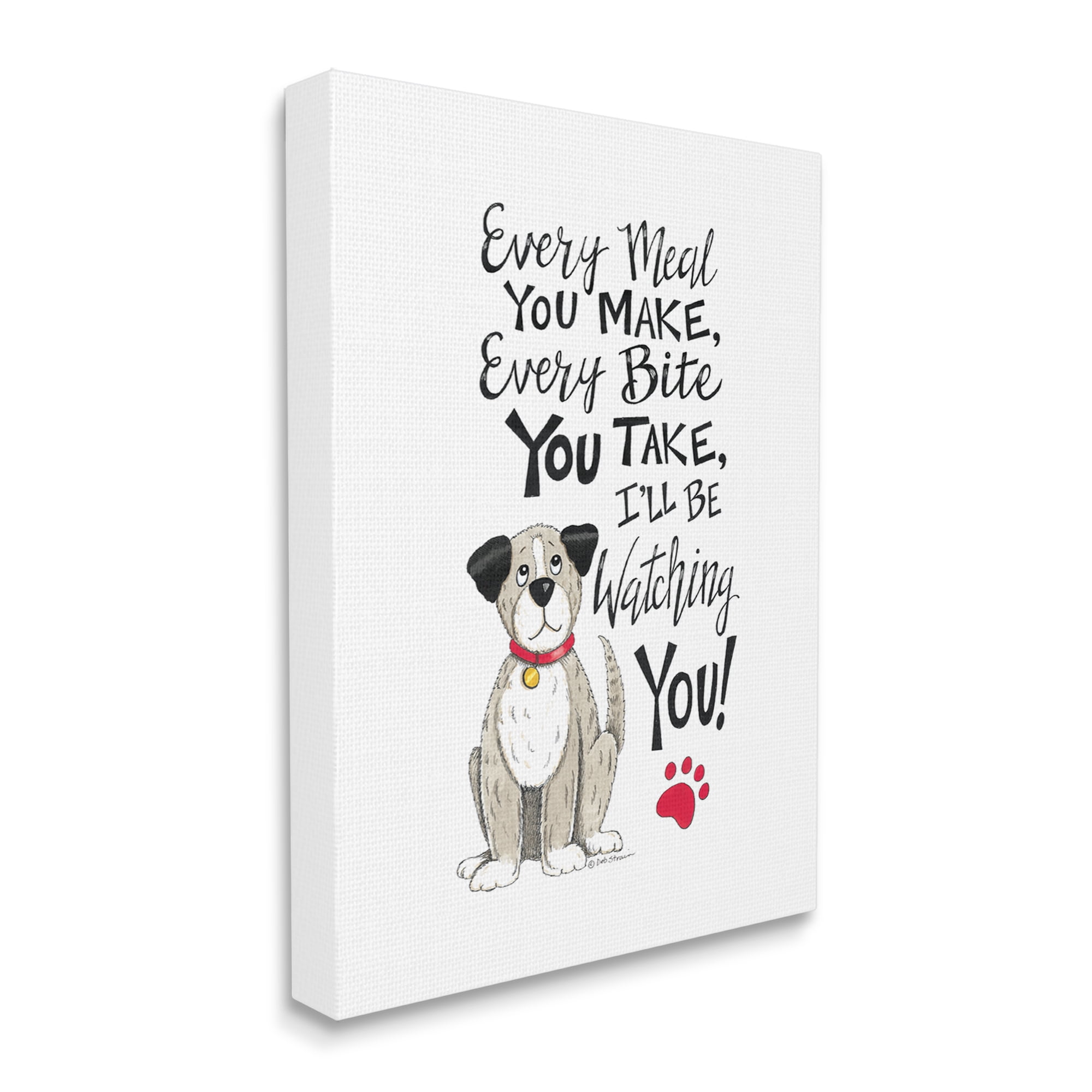 Stupell Industries Watching You Funny Dog Animals & Insects Painting Gallery Wrapped Canvas Print Wall Art, 16 x 20