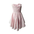 thumbnail image 4 of Lucakuins Mini vestido para mujer, sin tirantes, plisado, sin espalda, sólido, una línea de vestido para cóctel Lucakuins moda, 4 of 5