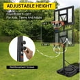 thumbnail image 5 of Luku Basketball Hoop, Adjustable Outdoor Basketball Hoop, 4-10FT Portable Basketball Goal System with Enlarged Base and PC Backboard for Adult in Backyard/Driveway, 5 of 8