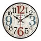 thumbnail image 2 of Reloj de pared de estilo europeo de madera, silencioso, redondo, de cuarzo, de 30 cm, con números arábigos. D, 2 of 9