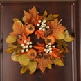 thumbnail image 4 of Anillos de vela de otoño, coronas, anillos de vela de otoño, centros de mesa, anillos de vela de hoja de arce de calabaza artificial para fiesta en, 4 of 8