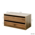 thumbnail image 4 of Lisonu 28" Stackable Storage Cabinet with 2 Drawers, Modern Particle Board Organizer Shelf for Closet & Bedroom, Modular Design, Walnut, 4 of 11
