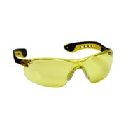 3M Safety Glasses, Flat Temple, Flexible, Yellow Lens, Protective Eyewear, 1 Pair