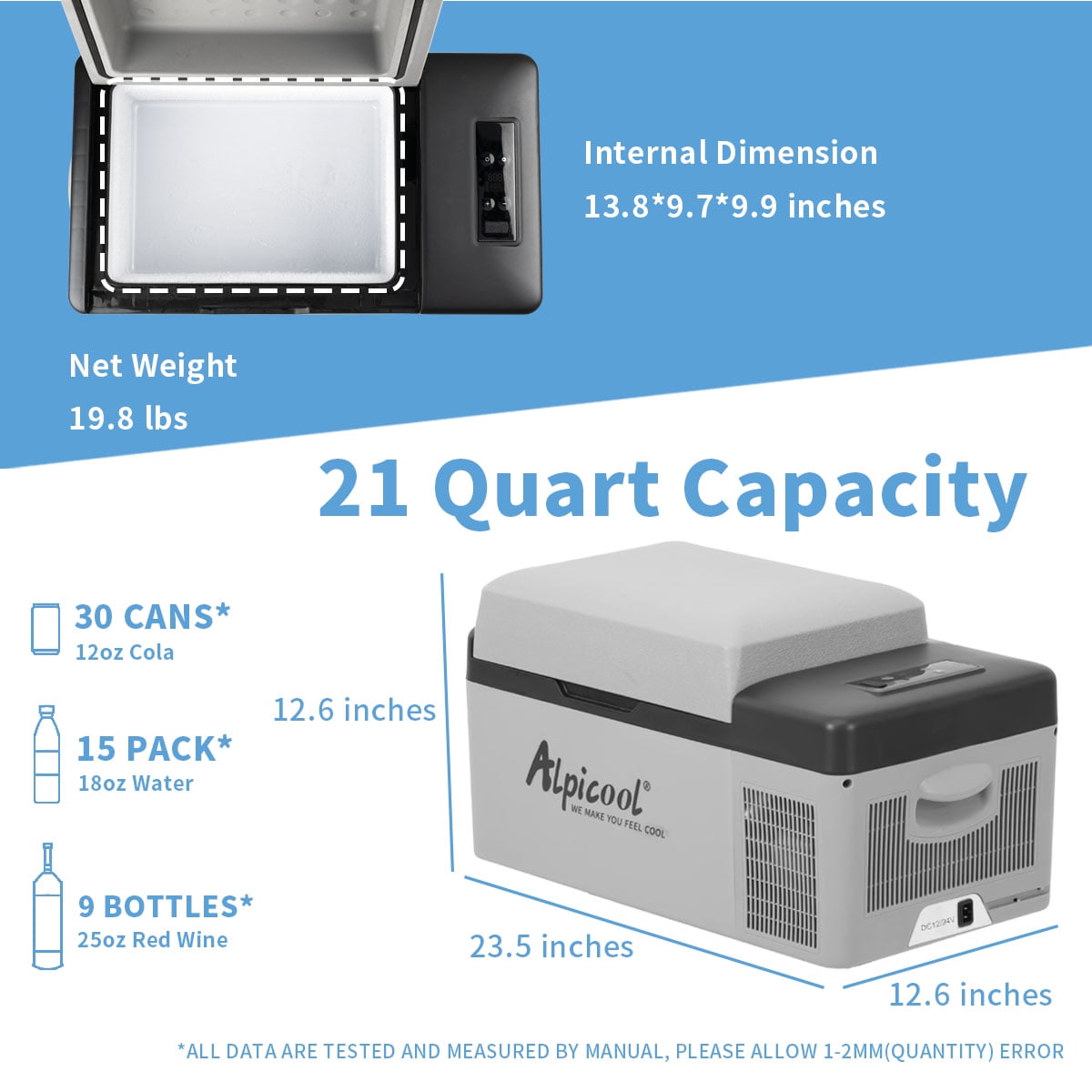 alpicool portable freezer car c20