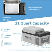 Alpicool C20 Portable Refrigerator 21 Quart(20 Liter) Vehicle, Car, Truck, RV, Boat, Mini Fridge Freezer for Driving, Travel, Fishing, Outdoor -12/24V DC