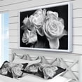 thumbnail image 3 of Designart ' Bunch of Roses Black and White ' Floral Art Framed Canvas Print, 3 of 3