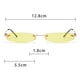 thumbnail image 2 of Gafas de sol rectangulares sin montura Slim Fit Gafas transparentes delgadas vintage Bisagra de resorte Ormromra CPB-DE-WX321-3, 2 of 5