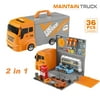 TOY LIFE Take A Part 2-In-1 Transforming Toy Truck Construction Tool Set for Kids Play, Dress Up & Pretend Play,Multi-color