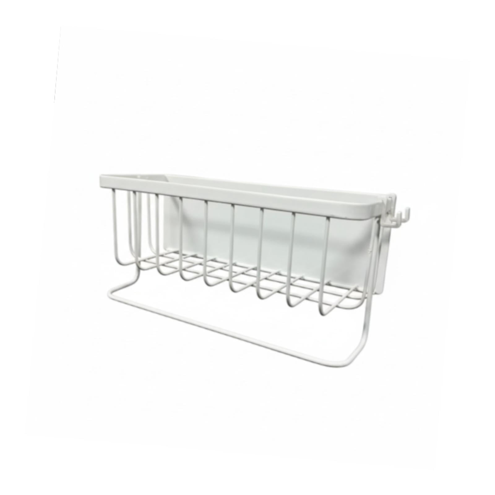 Fiocias Fridge Shelf Spice Rack Stainless Steel Kitchen Organizer Shelf Fridge Organizer White