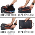 thumbnail image 4 of Compression Packing Cubes for Travel-Luggage and Backpack Organizer Packaging Cubes for Clothes (Grey and Orange, 6Piece), 4 of 9