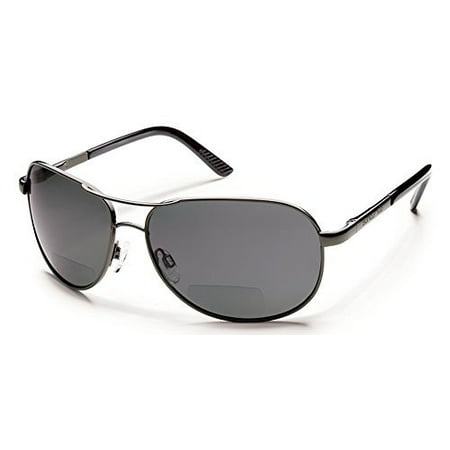 Suncloud Optics Adult Aviator Reader Sunglasses,OS,Black