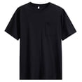 thumbnail image 4 of Blmnix Pocket Tee T shirts for Men Pullover Cotton T Shirts Big And Tall Tshirts Short Sleeve Black Crew Neck Casual Shirts for Men,XXXL, 4 of 5
